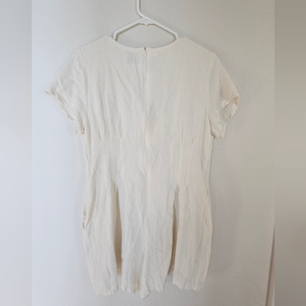 Princess Polly Adi Romper Linen Blend White Size 8 - Picture 14 of 16